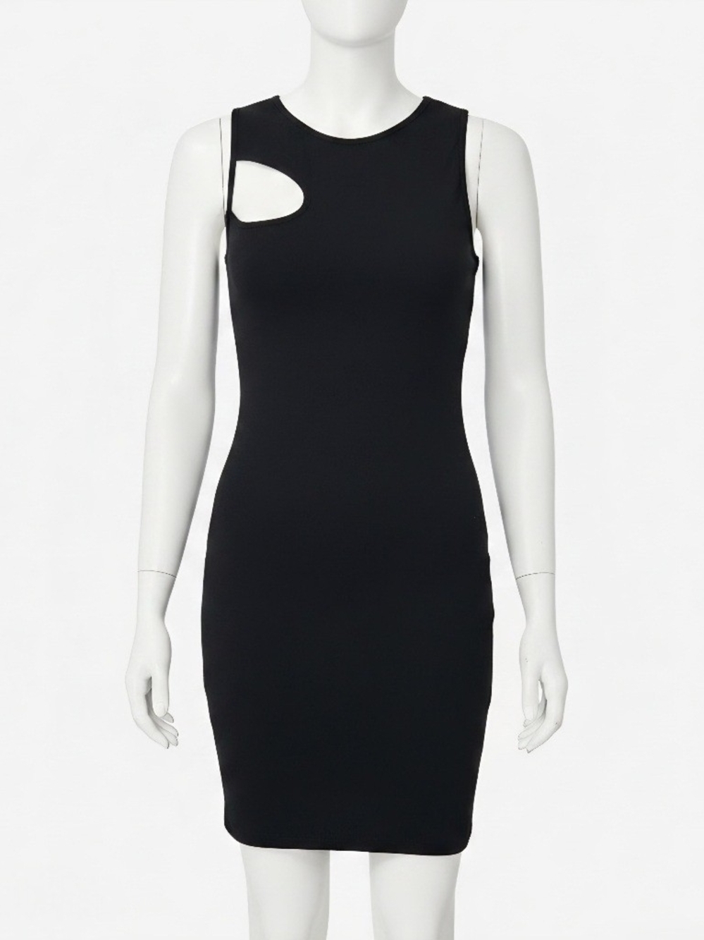 Socialite Black Sleeveless Bodycon Mini Dress